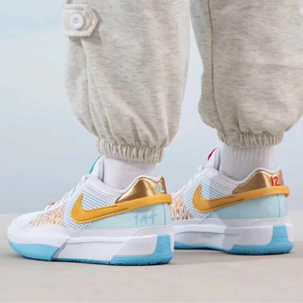 Nike Ja 1 Chinese New Year- Dragon Basketball Shoes FZ8327-103 White Youth Size - Picture 3 of 10